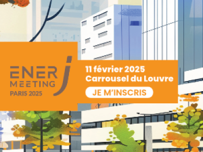 Affiche de l'édition 2025 de la journée EnerJ-meeting au Carrousel du Louvre de Paris le 11 février